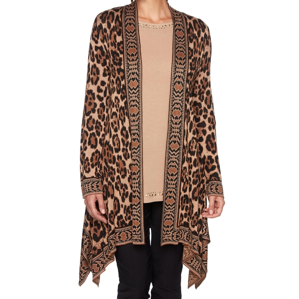 Ruby Rd. Leopard Print Cardigan - image 4